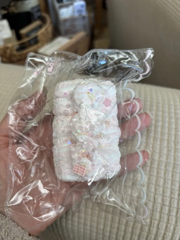Strawberry Cream Crunchy Cake Taba Squishy