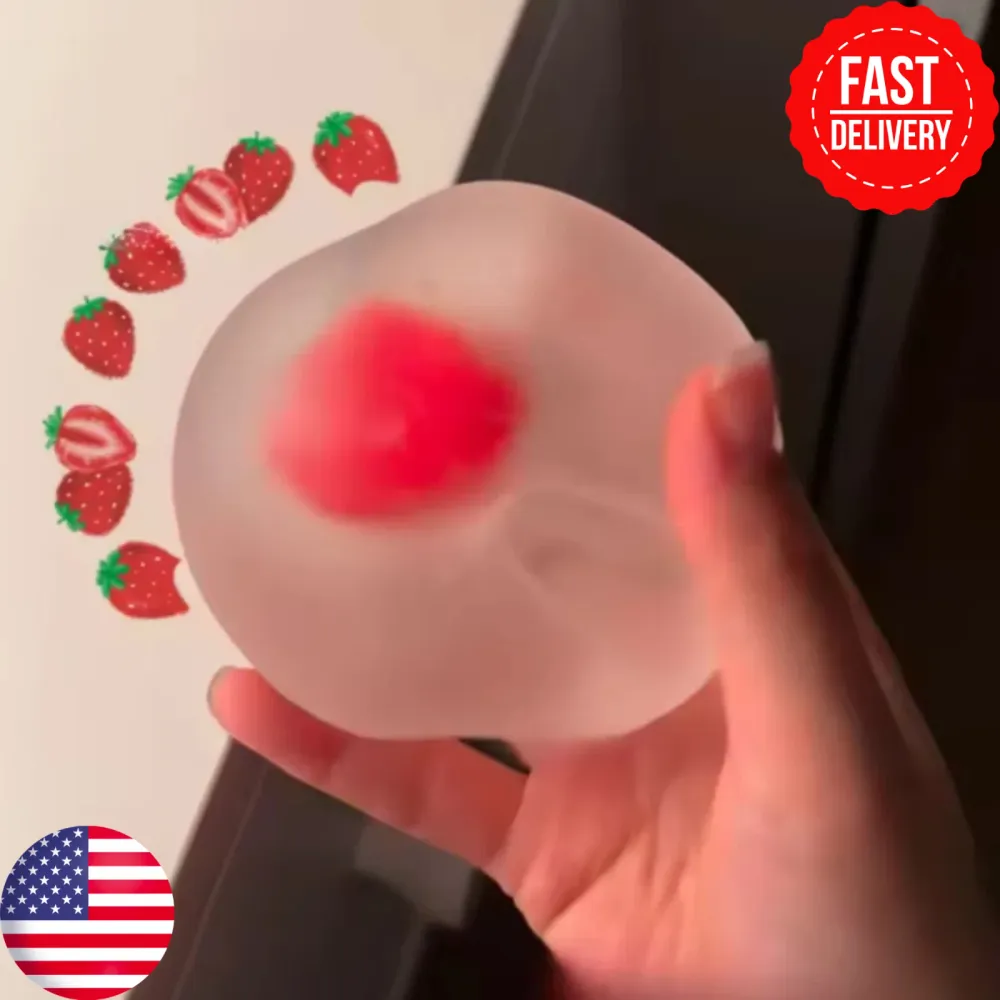Strawberry Mochi Squishy Stress Ball