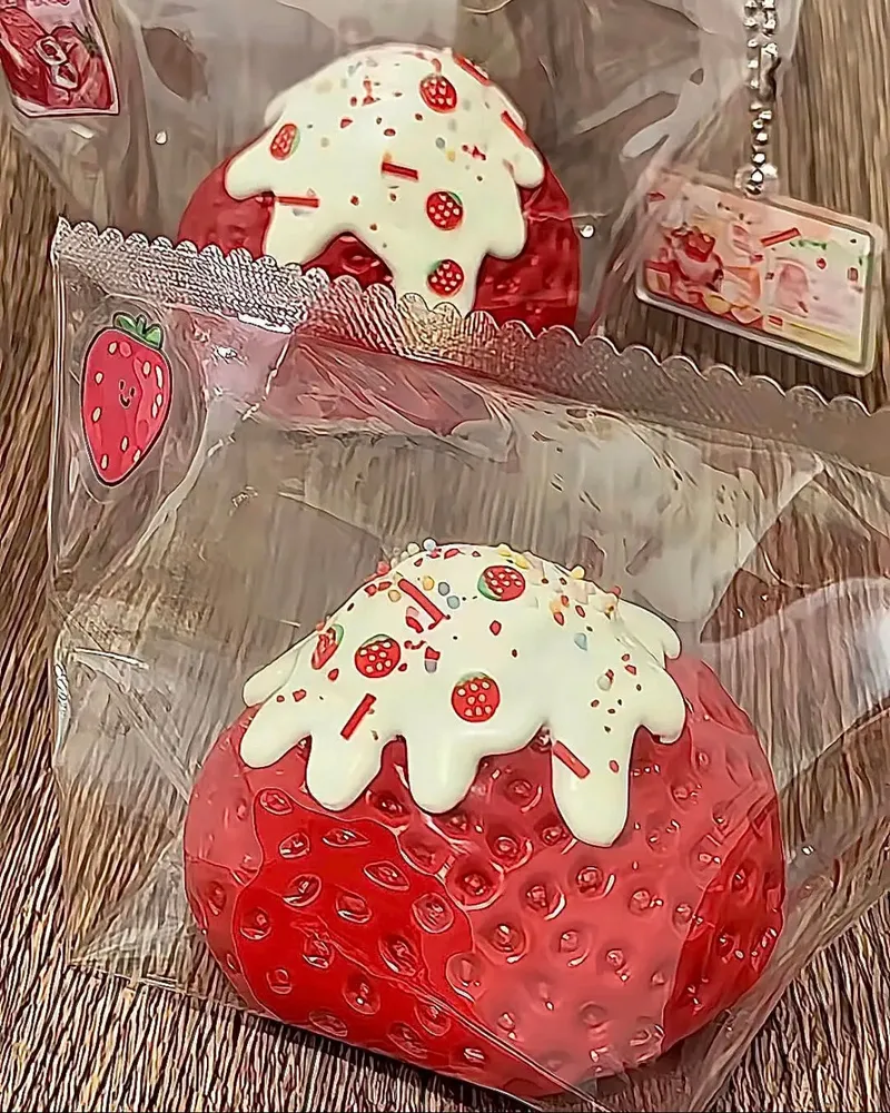 Strawberry Squishy Stress Relief Decompression Toy