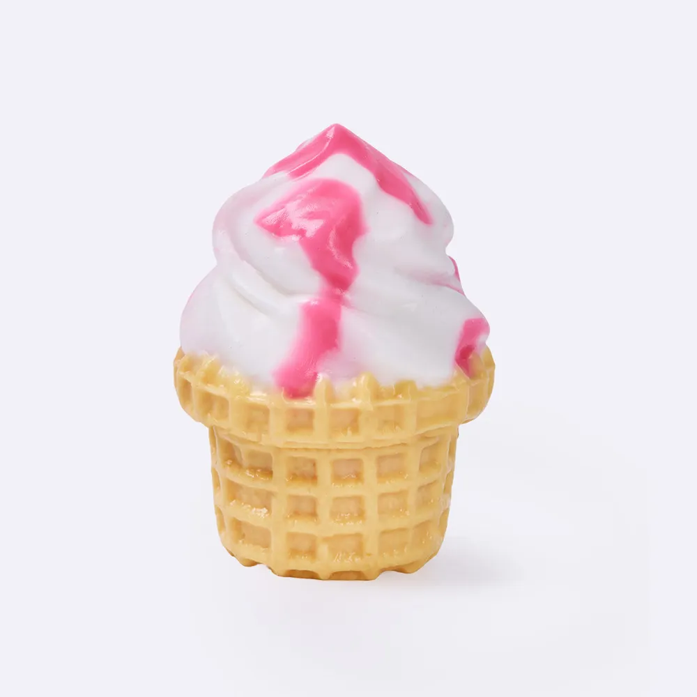 Strawberry Swirl Ice Cream Cone Taba Squishy