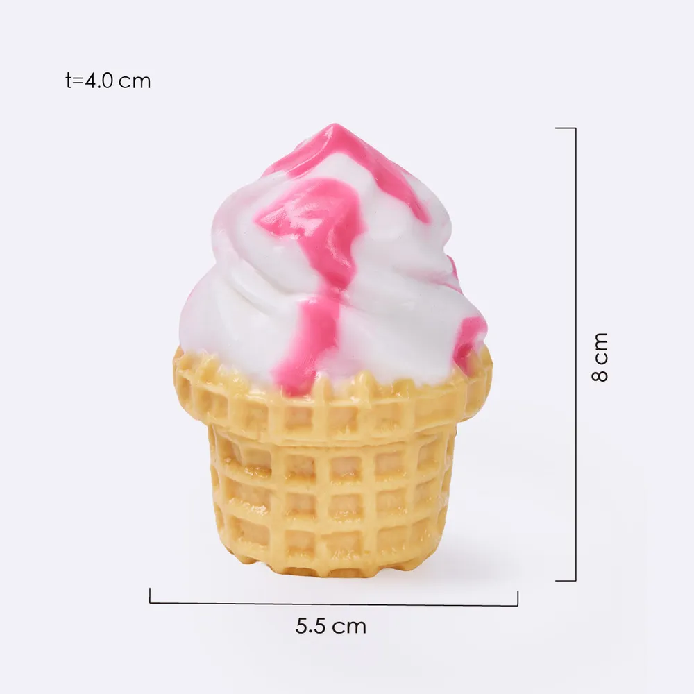 Strawberry Swirl Ice Cream Cone Taba Squishy — photo 2