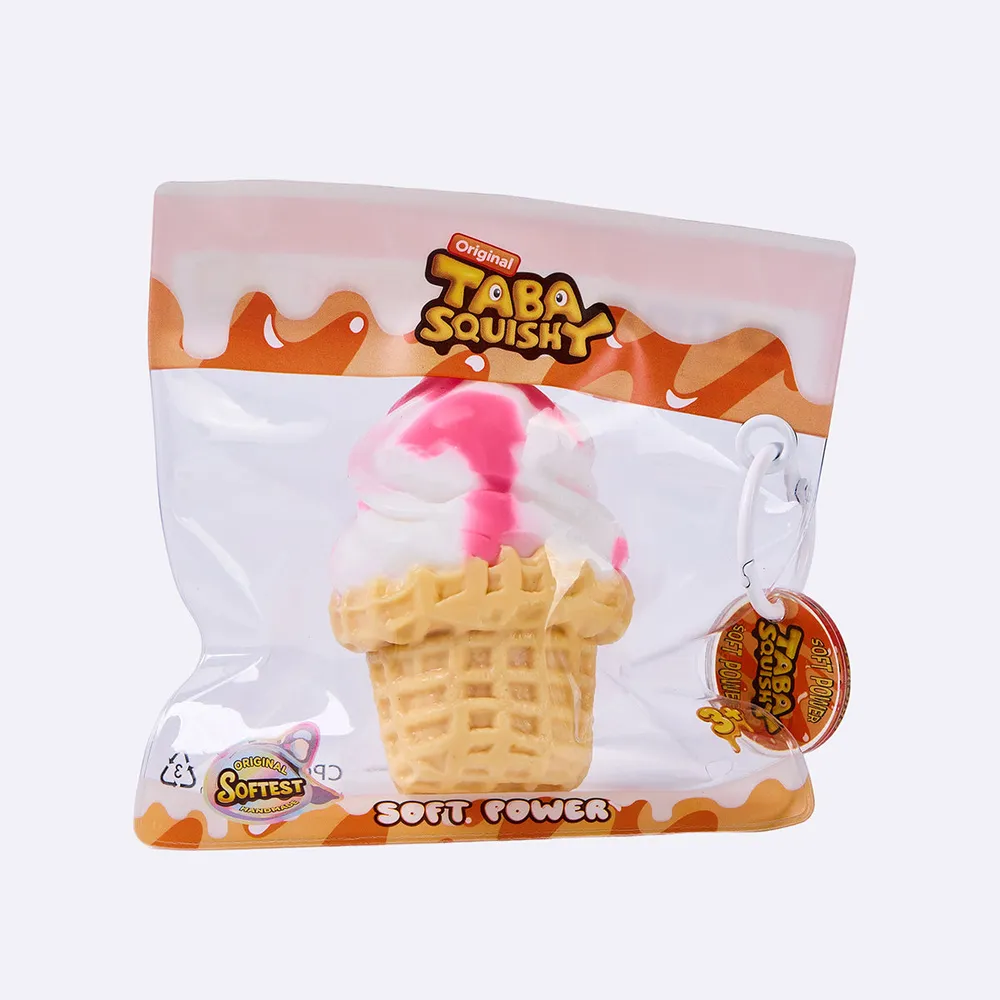 Strawberry Swirl Ice Cream Cone Taba Squishy — photo 3