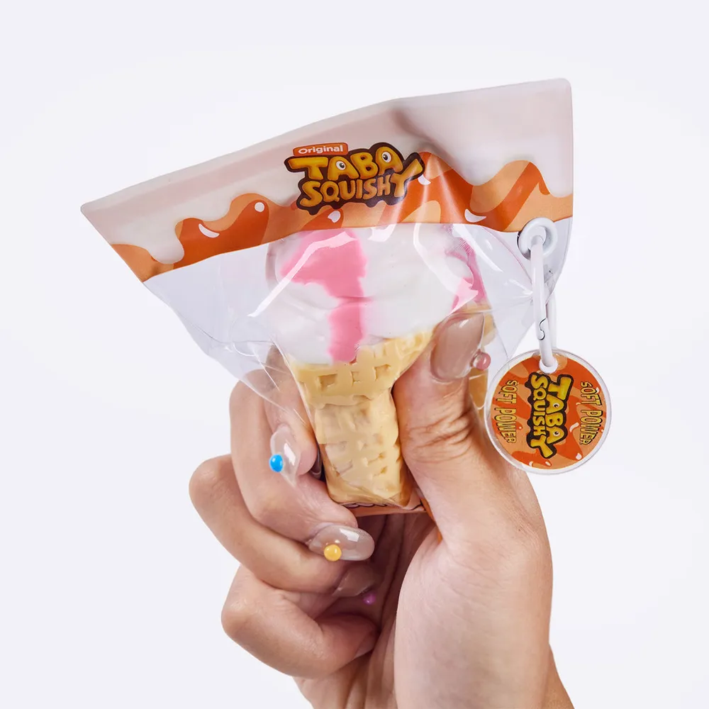 Strawberry Swirl Ice Cream Cone Taba Squishy — photo 5