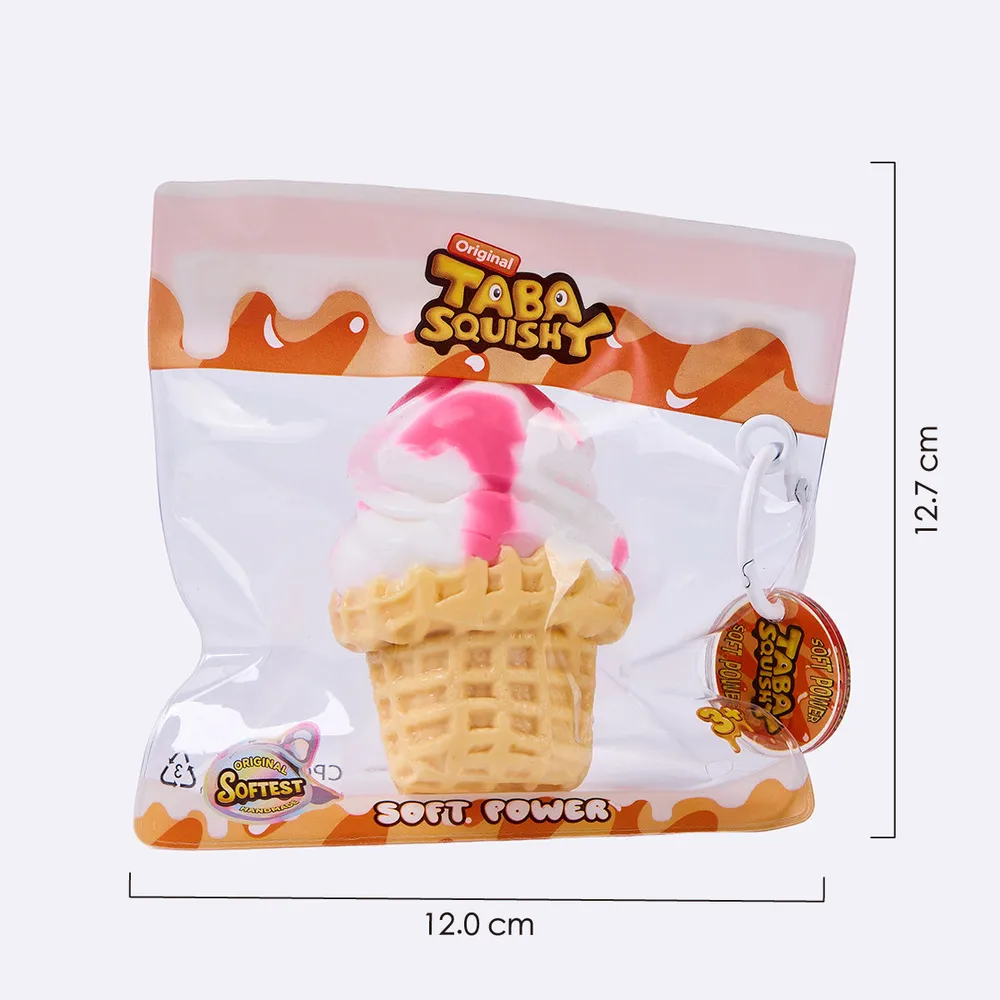 Strawberry Swirl Ice Cream Cone Taba Squishy — photo 6