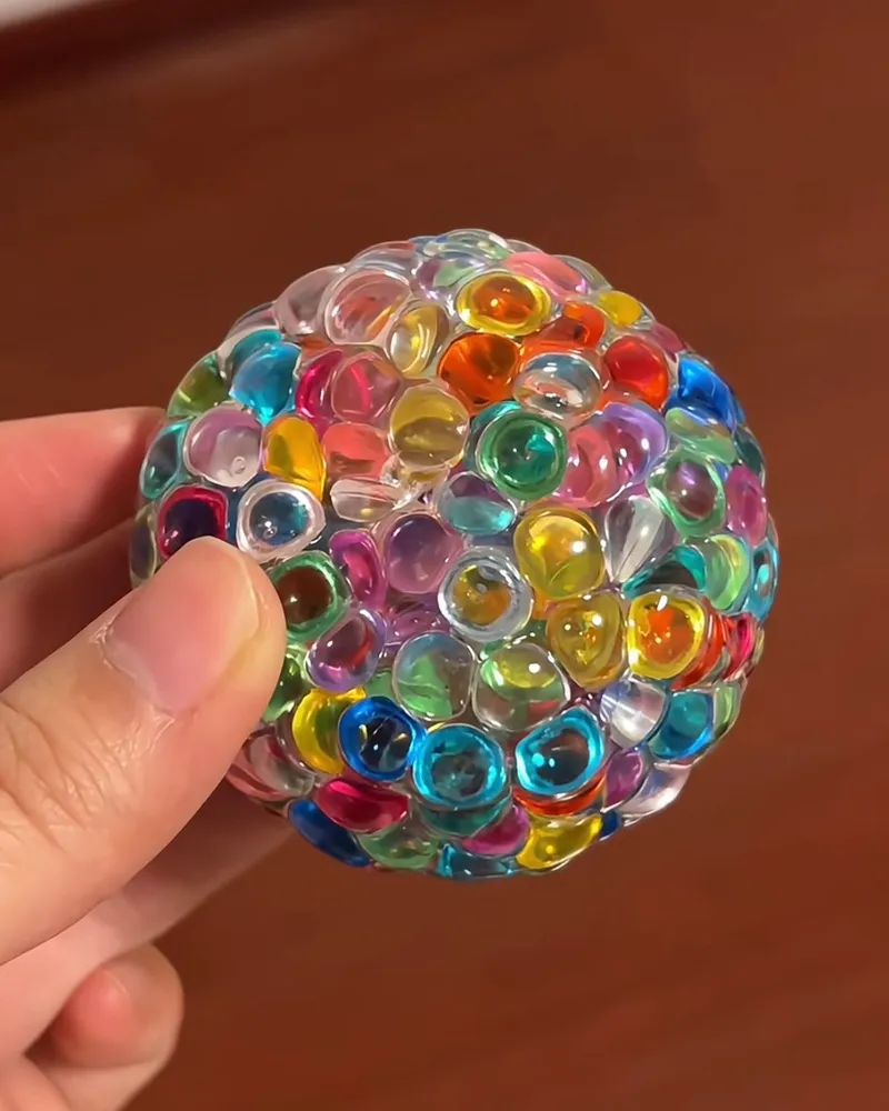 Stress Ball Glass Beads Filling Squishy Stress Relief Decompression Toy — photo 4