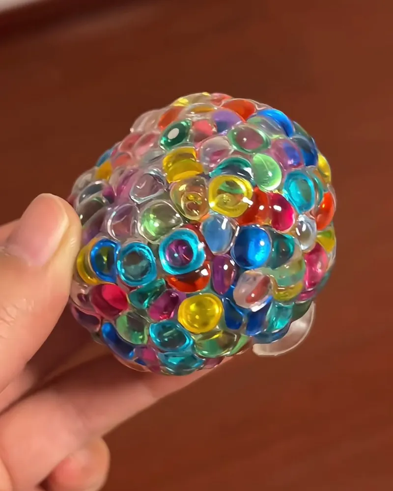 Stress Ball Glass Beads Filling Squishy Stress Relief Decompression Toy — photo 5