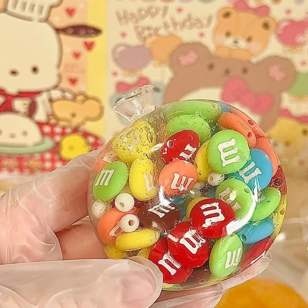 Stress Ball M&M Blocks Filling Squishy Stress Relief Decompression Toy — photo 3