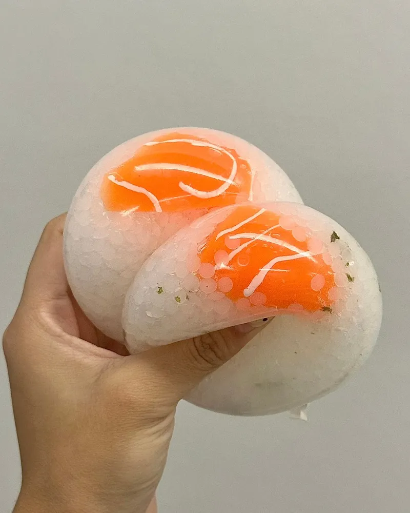 Stress Ball Salmon Rice Squishy Stress Relief Decompression Toy — photo 3