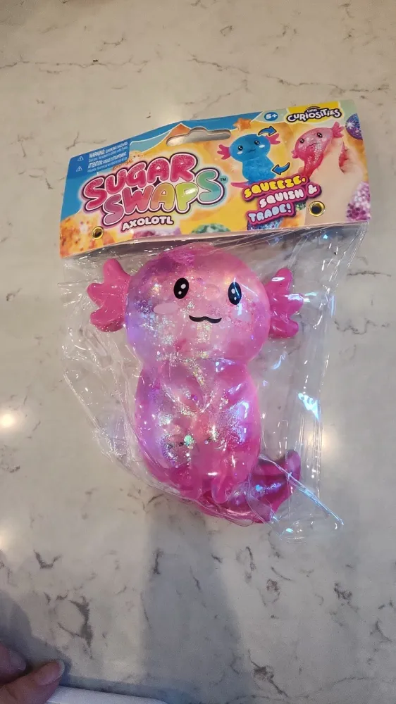Sugar Swaps Axolotl Squishy - Pink Glitter — photo 2