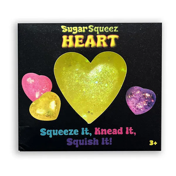 SugarSqueez Squishies Glitter Heart Maltose Fidget Stress Ball