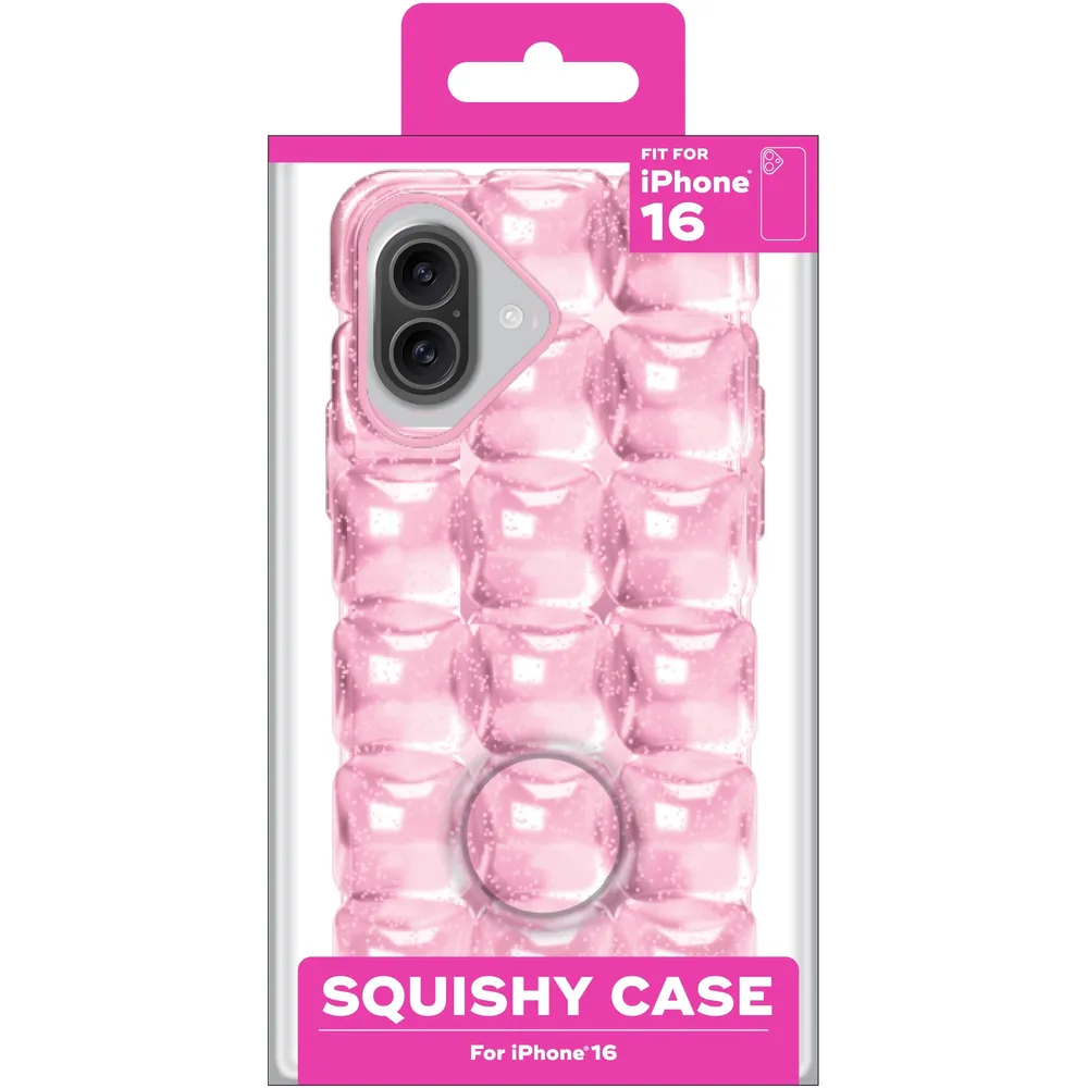 SugarSqueez Squishy Fidget Jelly iPhone Case in Blue or Pink Fit For iPhone 16