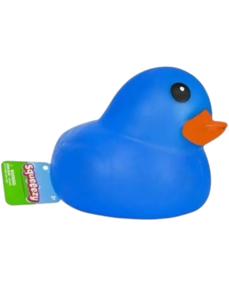 Sunny Days Entertainment Jumbo Squeezy Ducks Sensory Fidget Toy Blue