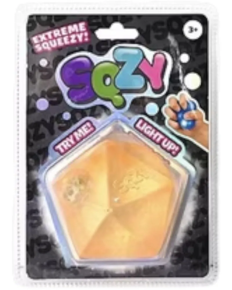 Sunny Days Entertainment Sqzy Light Up Squishy Gel Crystal Massage Ball Stress Relief Yellow