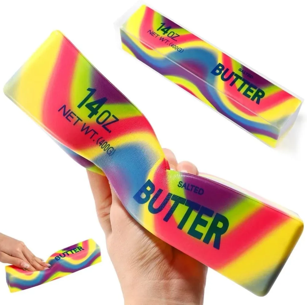 Rainbow Jumbo Squeezy Butter Squishy by Sunny Days