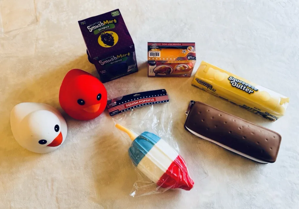 Sunny Days Squeeezy Squishy Toy Lot