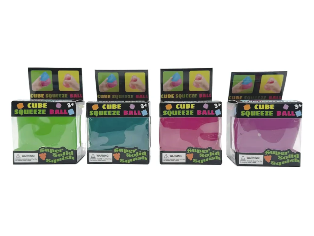 Super Solid Squish Glow-In-The-Dark Cube Squishies Fidget Toy