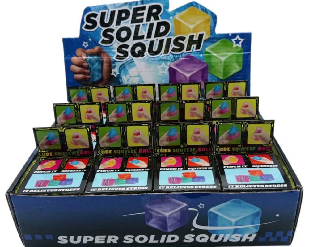 Super Solid Squish Glow-In-The-Dark Cube Squishies Fidget Toy — photo 2