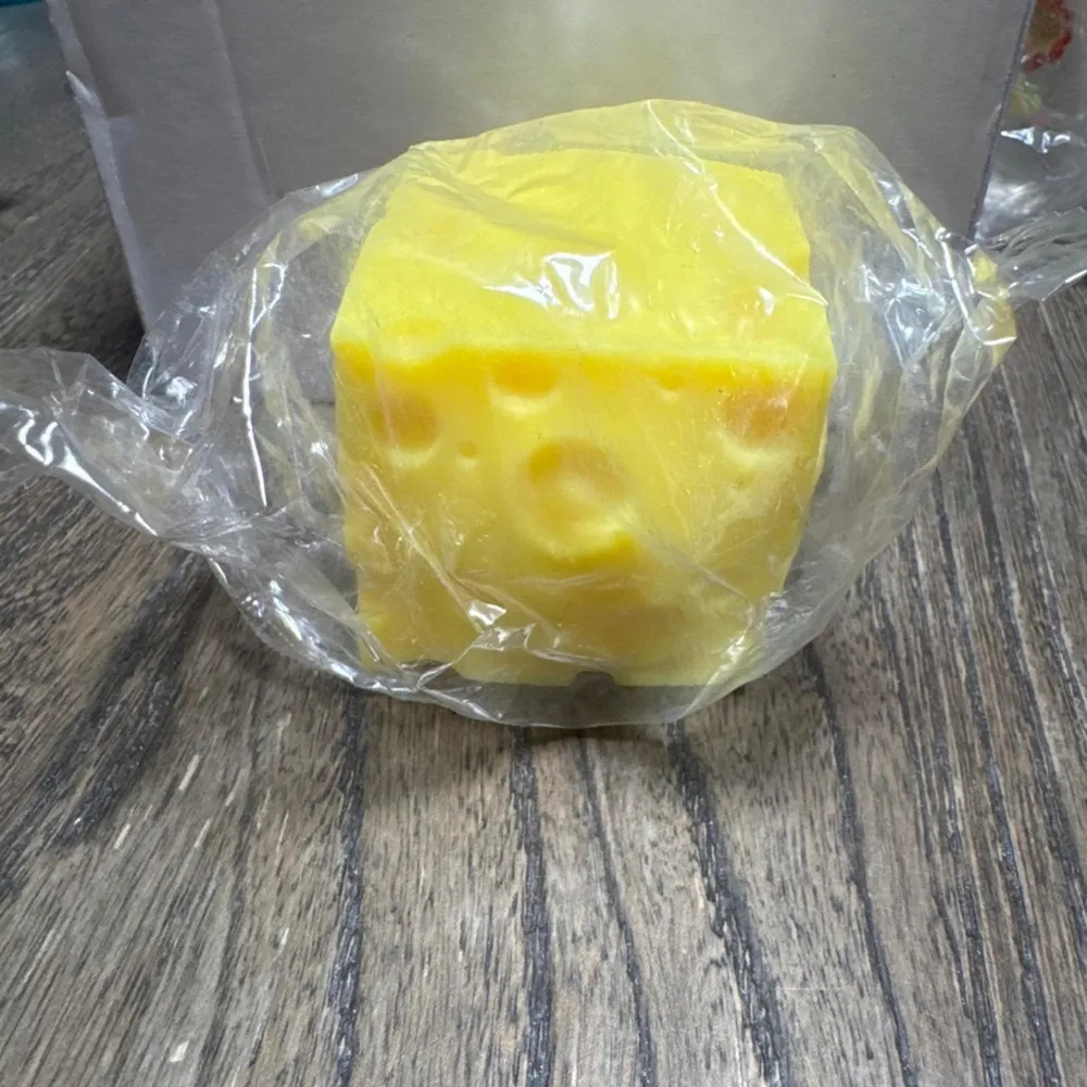 Swiss Cheese Cube Squishy Toy