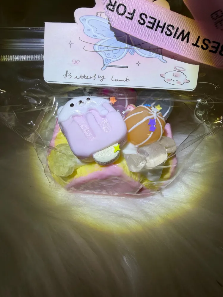 Taba Pink Bunny Popsicle Rainbow Sugar Puff Squishy