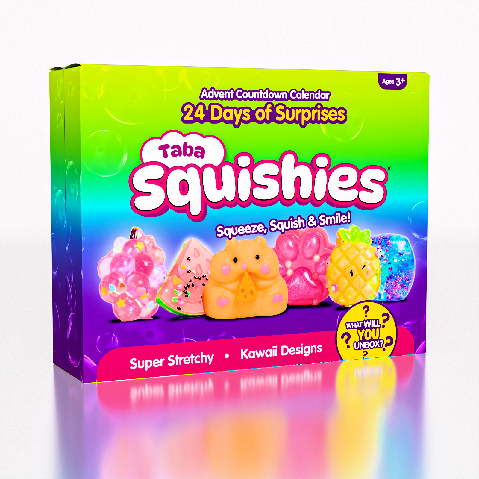Taba Squishies Fidget Toys 24-Day Countdown Calendar
