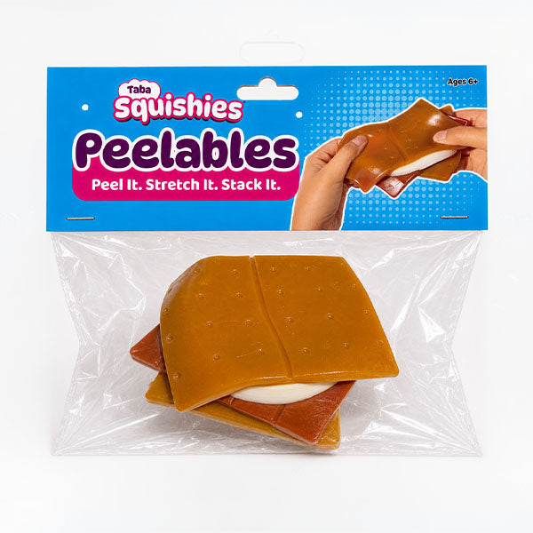 Taba Squishies Peelables Deluxe Premium Silicone Fidget Toy Chocolate S'more