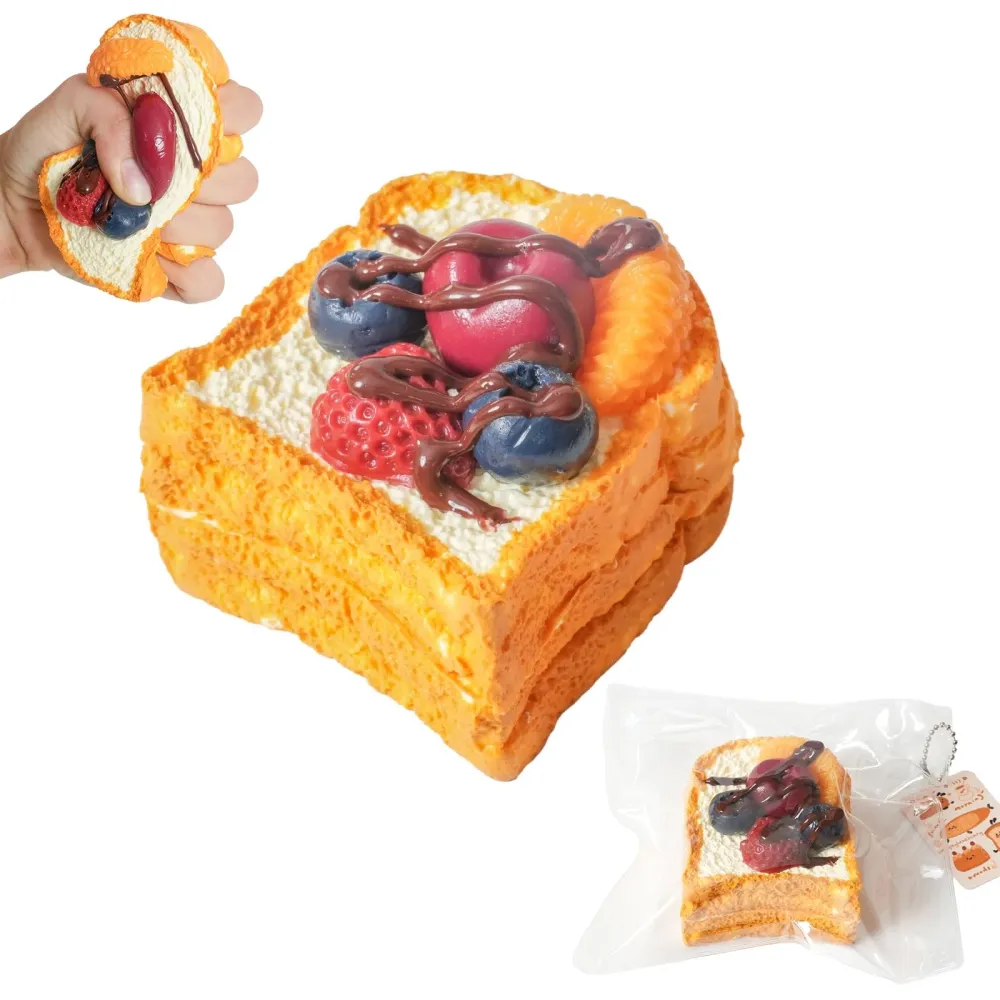 Taba Squishy Toast Berries Cream Slow Rising