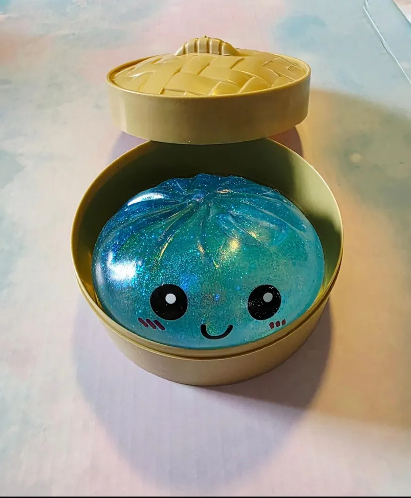 Teal Glitter Dumpling Stress Relief Toy