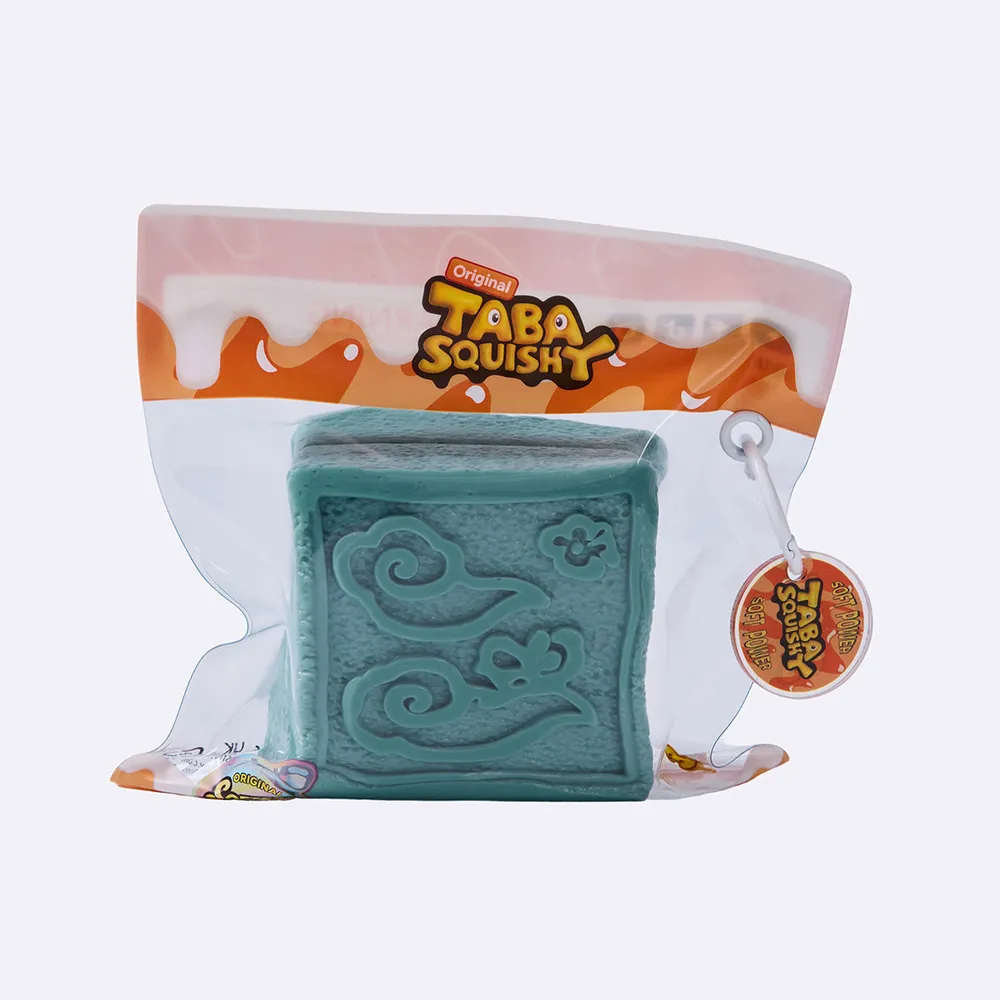 蓝绿色方形夹心饼干	Teal Square Sandwich Cookie Taba Squishy — photo 3