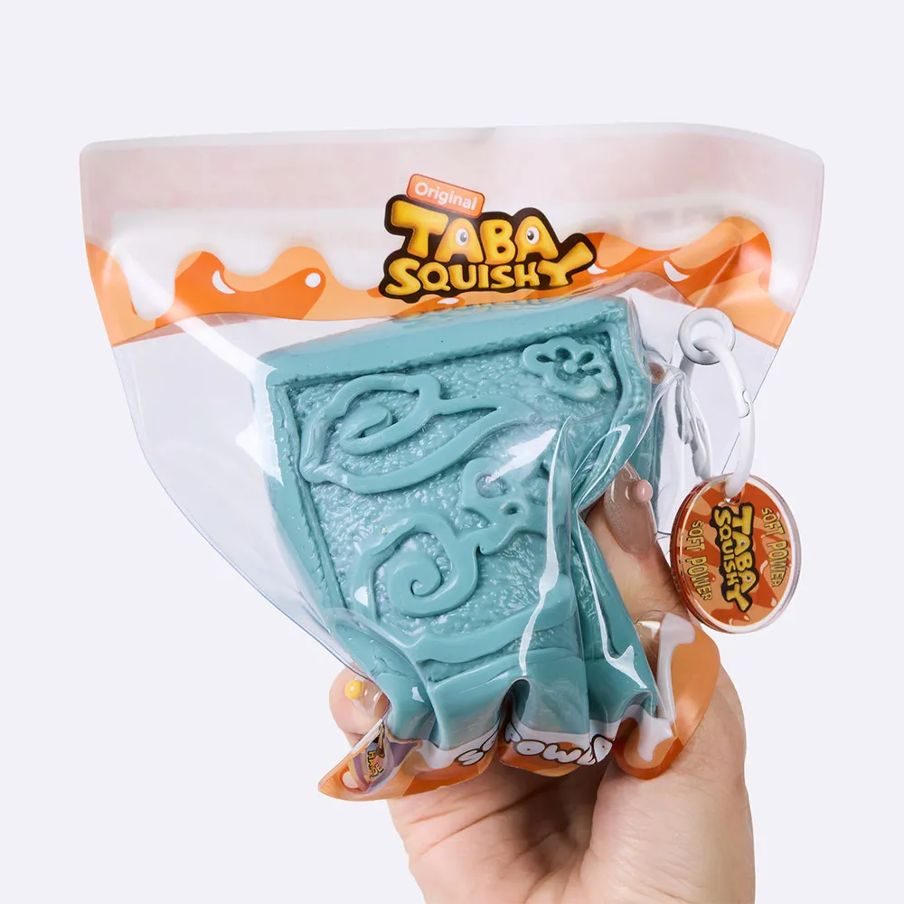 蓝绿色方形夹心饼干	Teal Square Sandwich Cookie Taba Squishy — photo 5