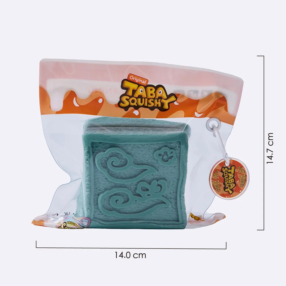 蓝绿色方形夹心饼干	Teal Square Sandwich Cookie Taba Squishy — photo 6