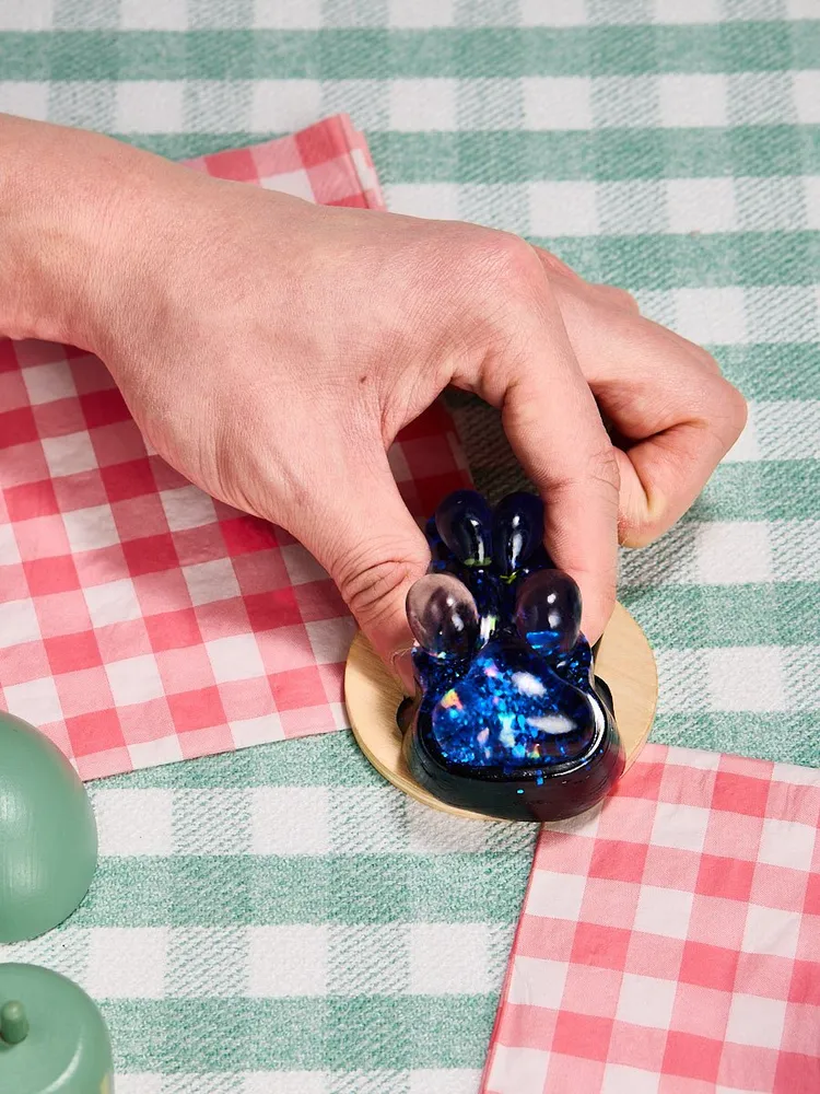 Transparent-black-blue Paw Taba Squishy — photo 5