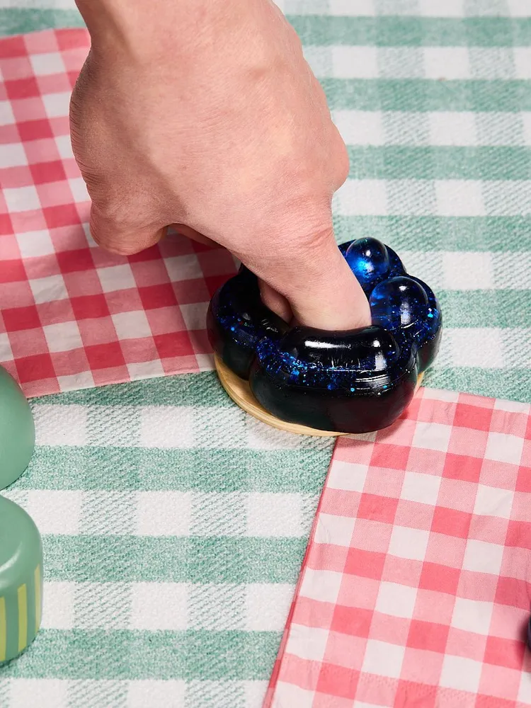 Transparent-black-blue Paw Taba Squishy — photo 6