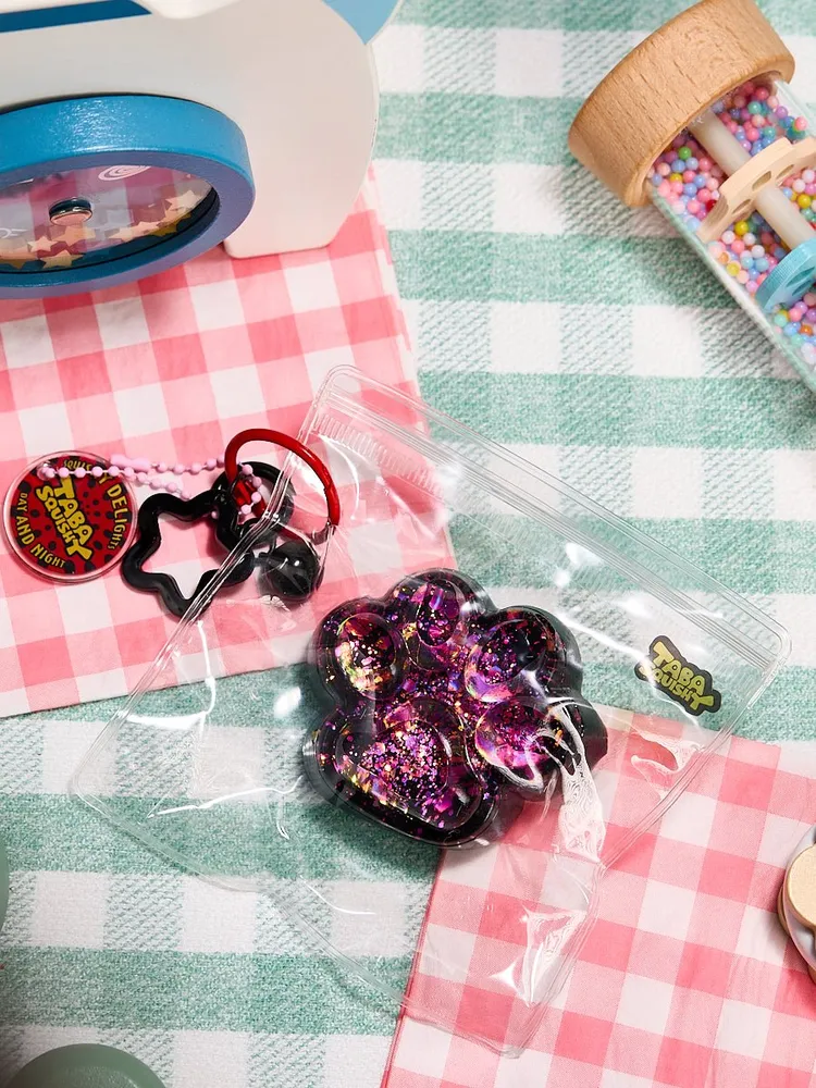 Transparent-black-pink Paw Taba Squishy — photo 5