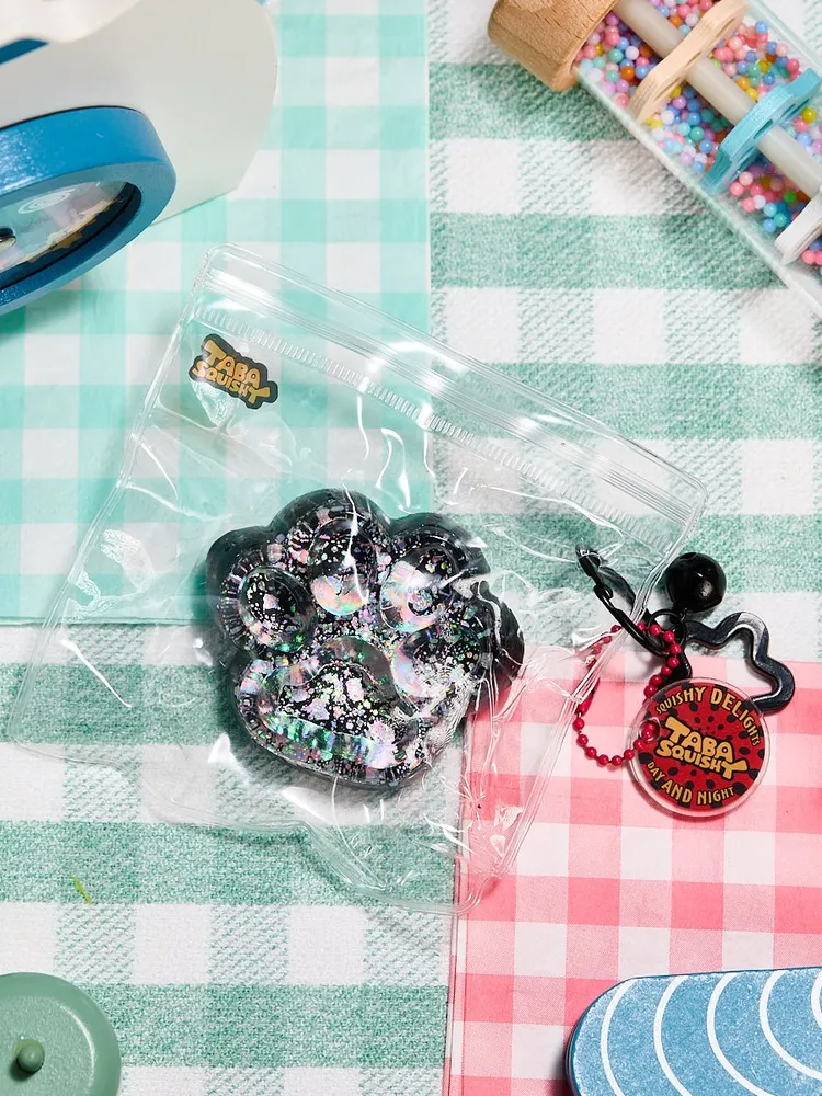 Transparent-black-silver Paw Taba Squishy — photo 6