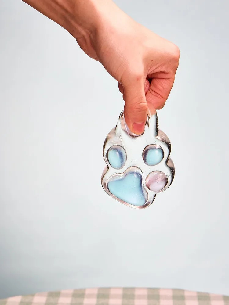 Transparent-blue-pink Paw Taba Squishy — photo 3