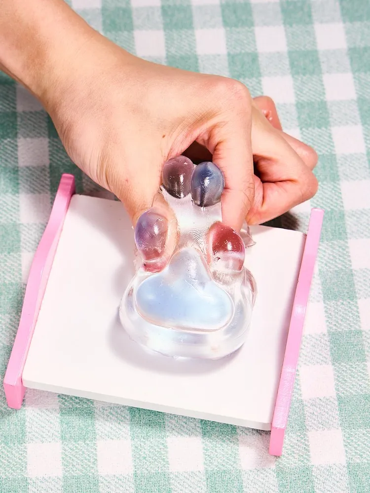Transparent-blue-pink Paw Taba Squishy — photo 4