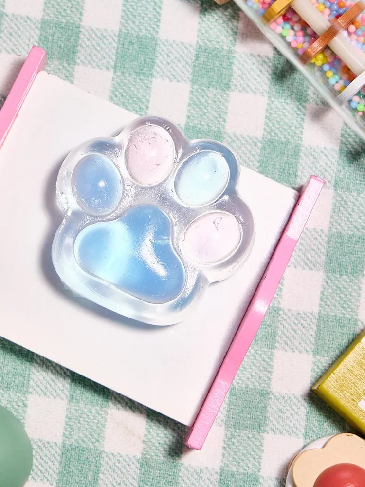 Transparent-blue-pink Paw Taba Squishy — photo 6