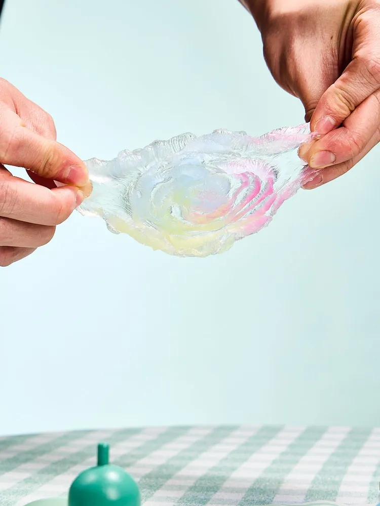 Transparent-colorful Peony Flower Taba Squishy — photo 3
