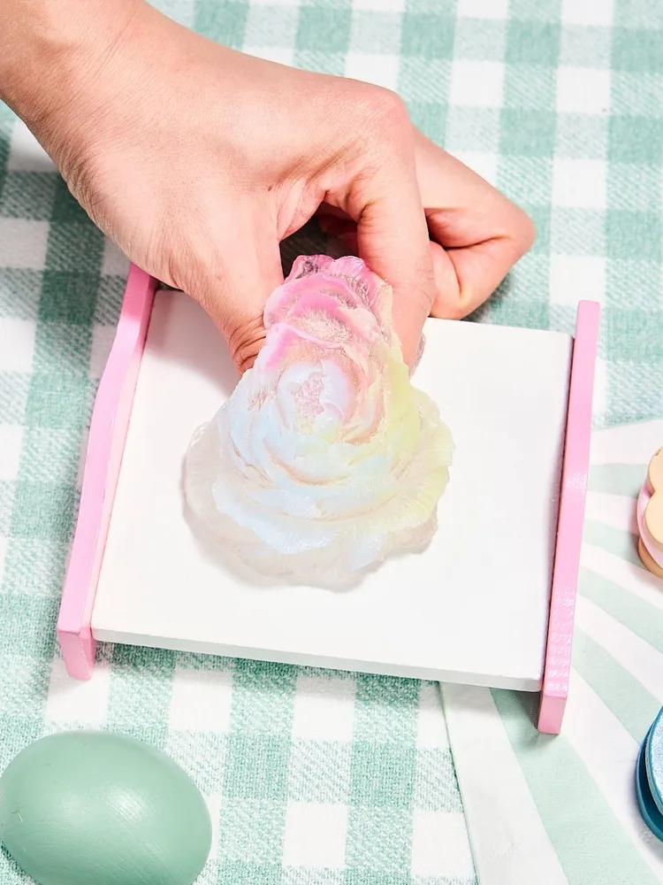 Transparent-colorful Peony Flower Taba Squishy — photo 6