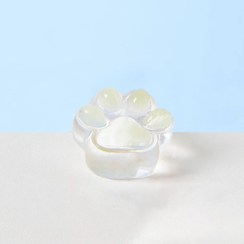 Transparent-green Paw Taba Squishy