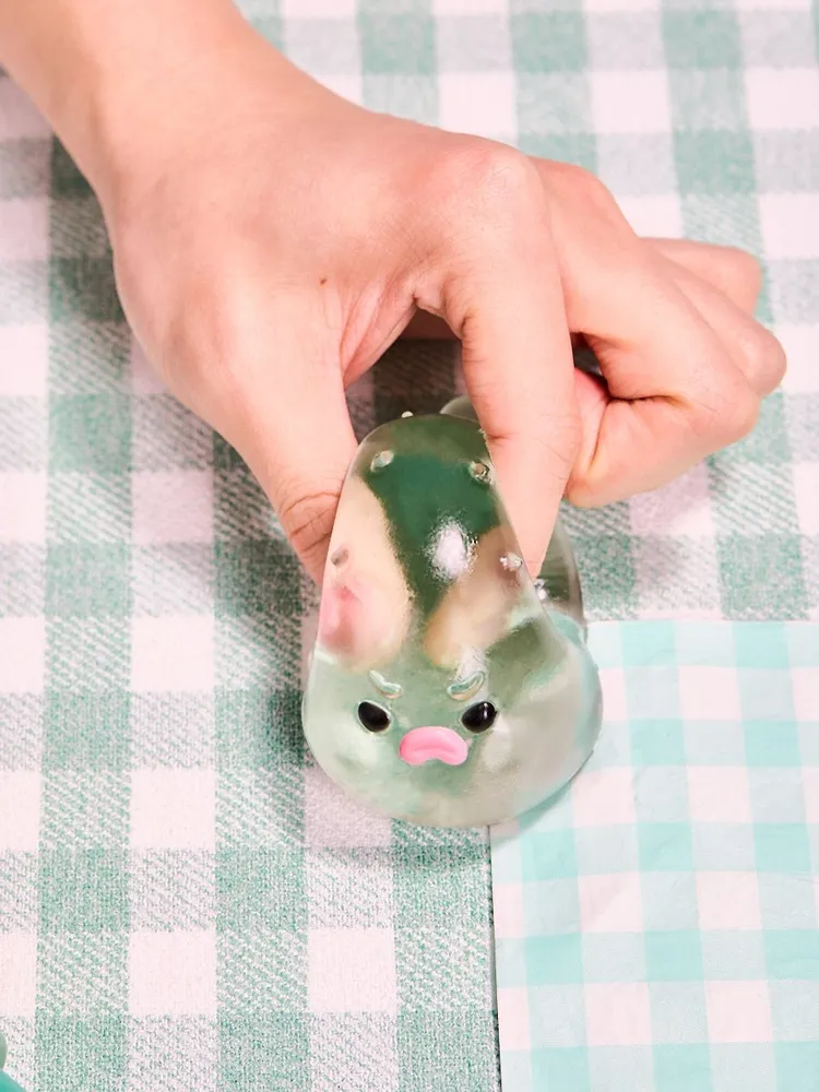 Transparent-green Pufferfish Taba Squishy — photo 3