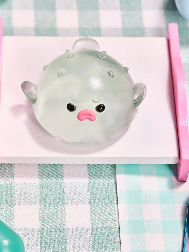 Transparent-green Pufferfish Taba Squishy — photo 6