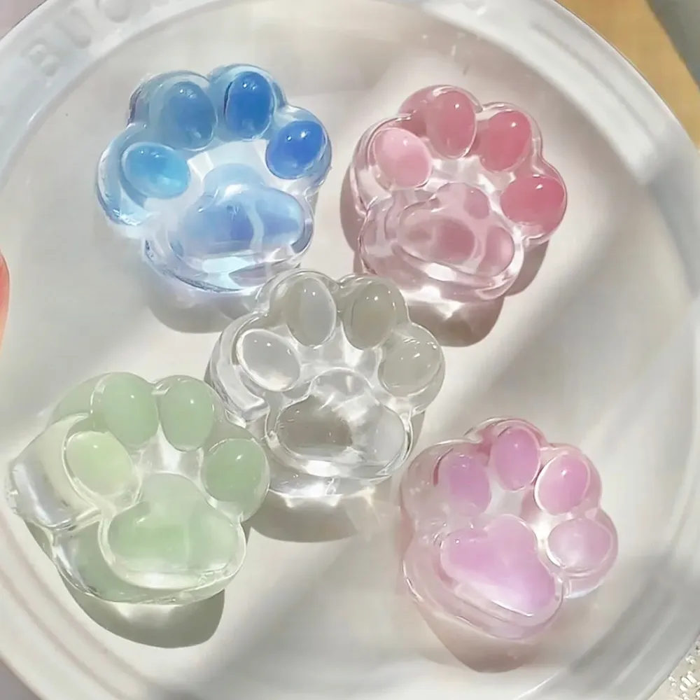 Transparent Kitty Paw Squishy Stress Relief Toy