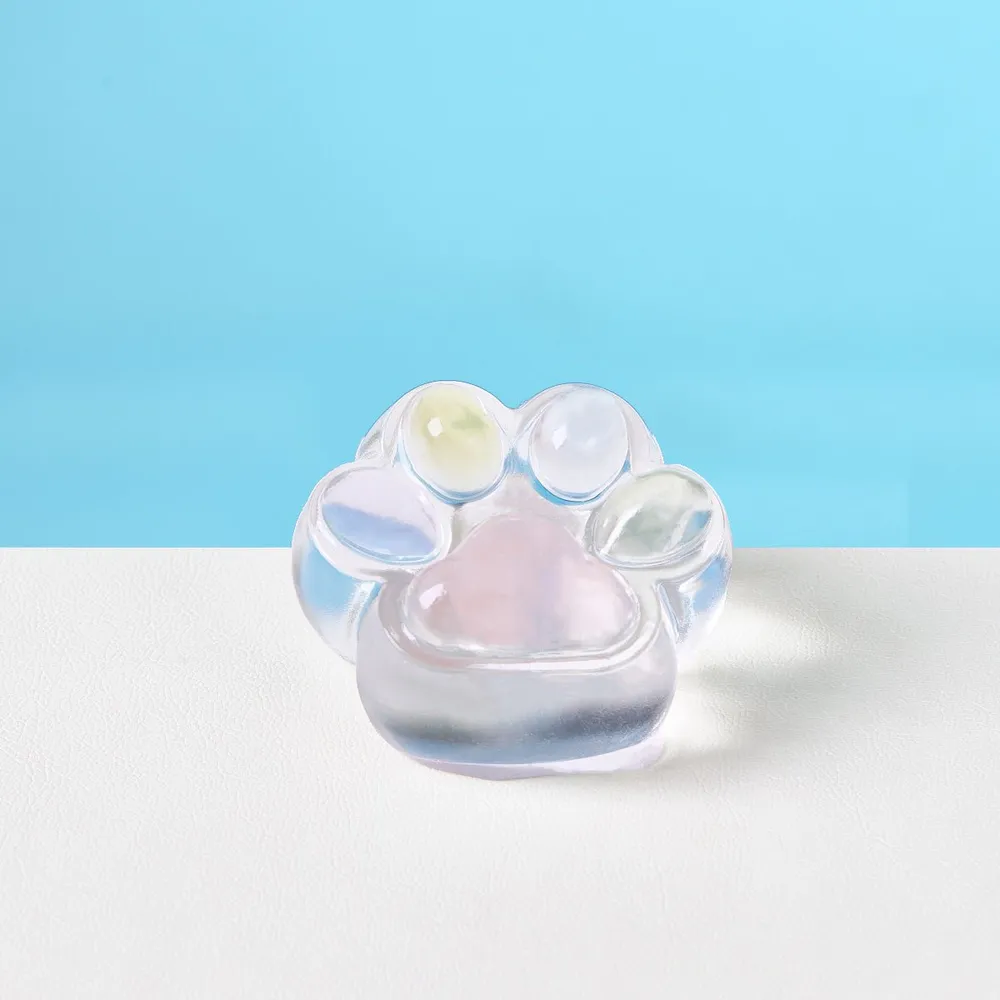 Transparent-light-colorful Paw Taba Squishy
