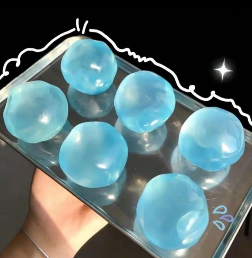 Transparent Mochi Squishy Toy Coconut Gel