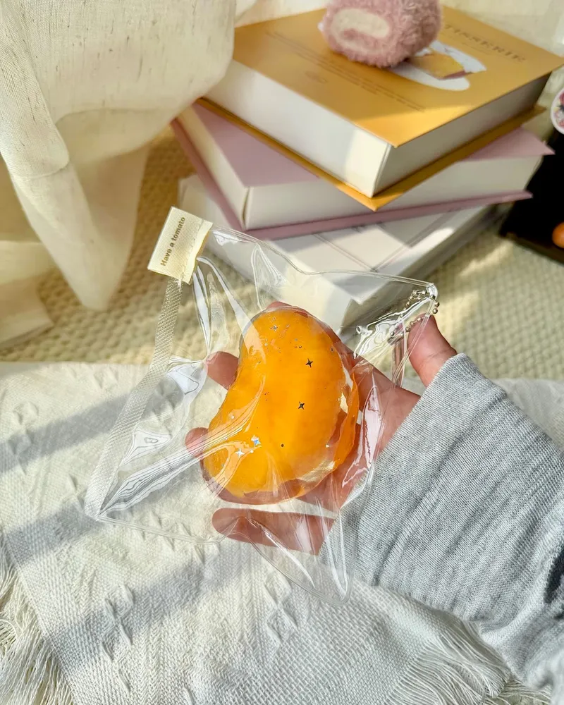 Transparent Orange Jelly Taba Squishy Stress Relief Decompression Toy — photo 2