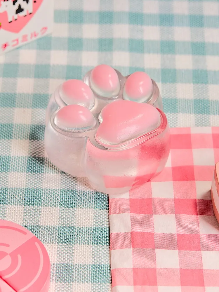 Transparent-pink Paw Taba Squishy — photo 6