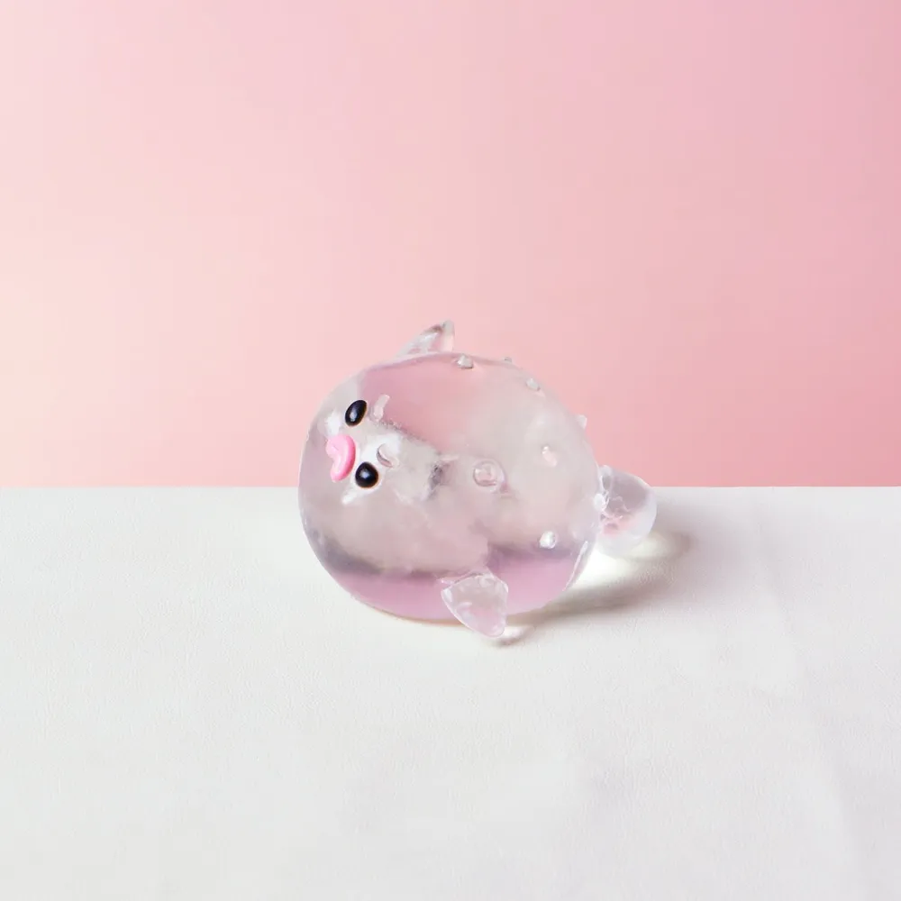 Transparent Pufferfish Taba Squishy