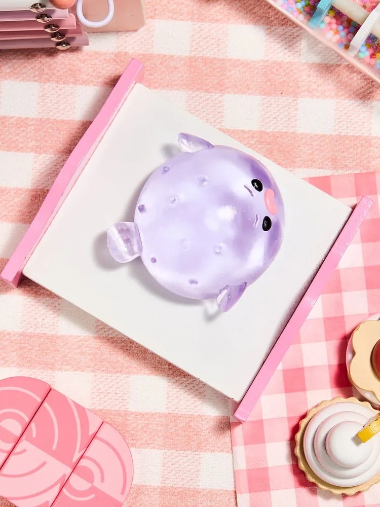 Transparent-purple Pufferfish Taba Squishy — photo 6