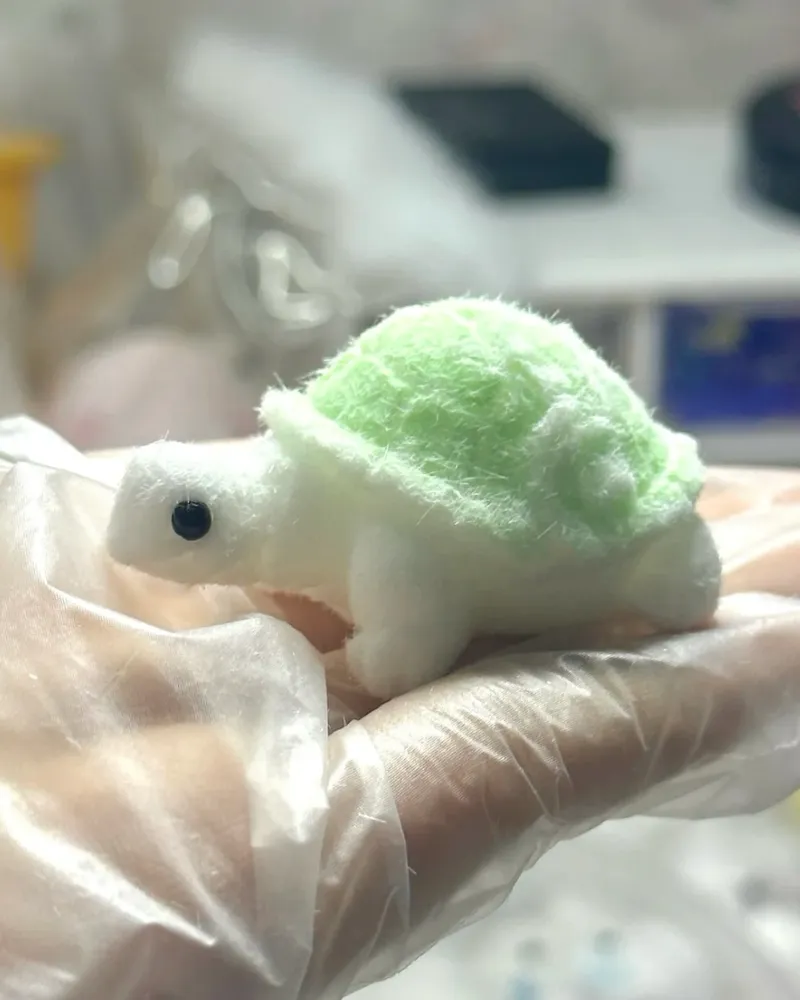 Turtle Squishy Stress Relief Decompression Toy w/ Flocking — photo 3